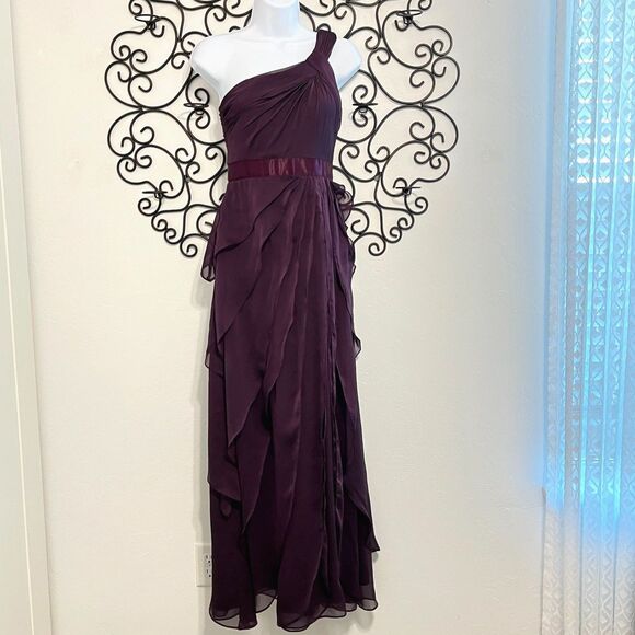 ✨ Adrianna Papell One-Shoulder Evening Gown – Size 4 ✨ - Picture 3 of 13